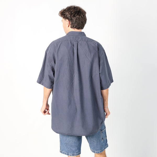 Navy Blue 90s Polo Ralph Lauren Short Sleeve Shirt (XXL)